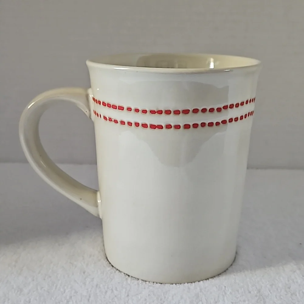 Hearth & Hand | NWT Cream Red Love Stoneware Coffee Tea Hot Chocolate Mug